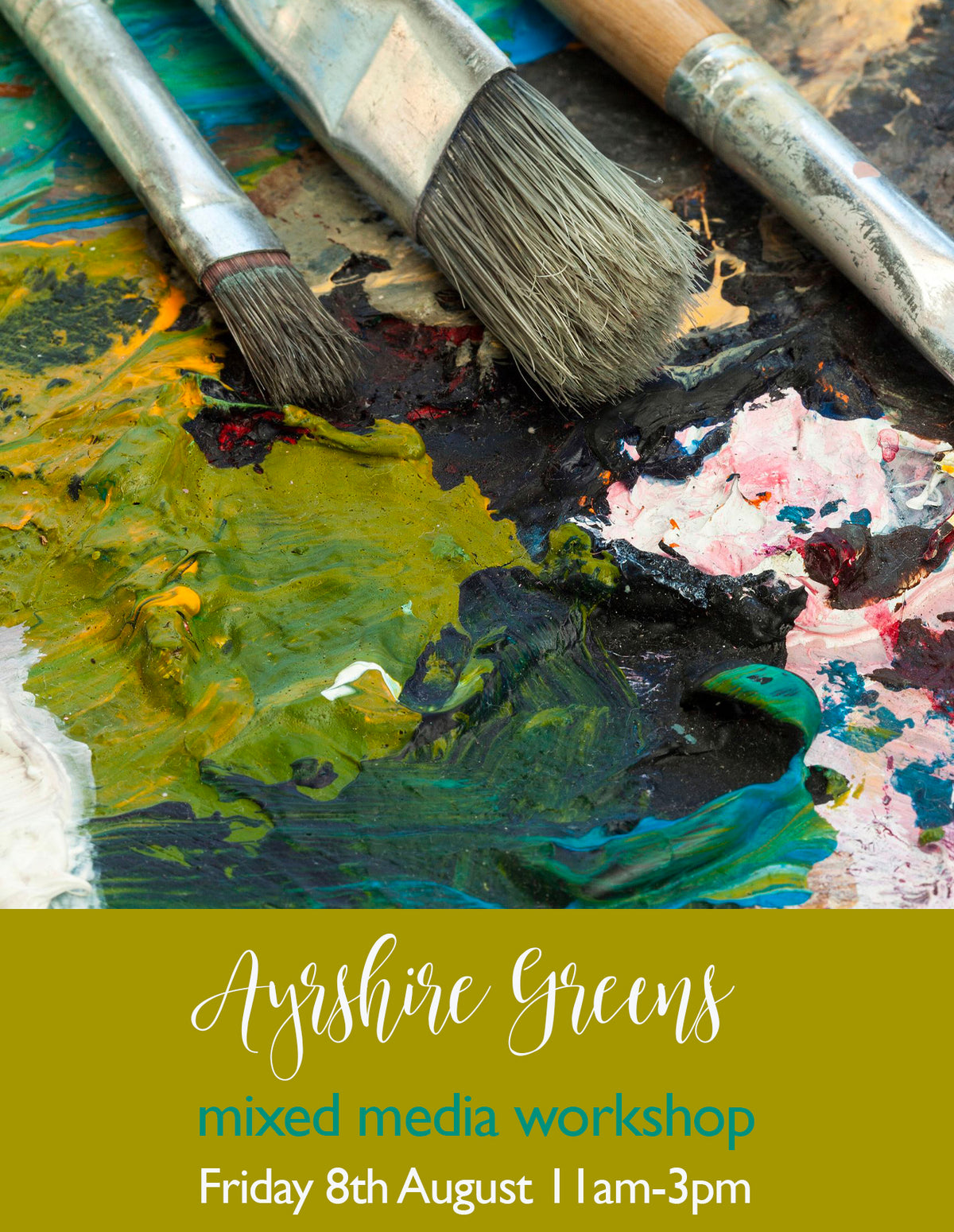 AYRSHIRE GREENS - loose landscapes in mixed media