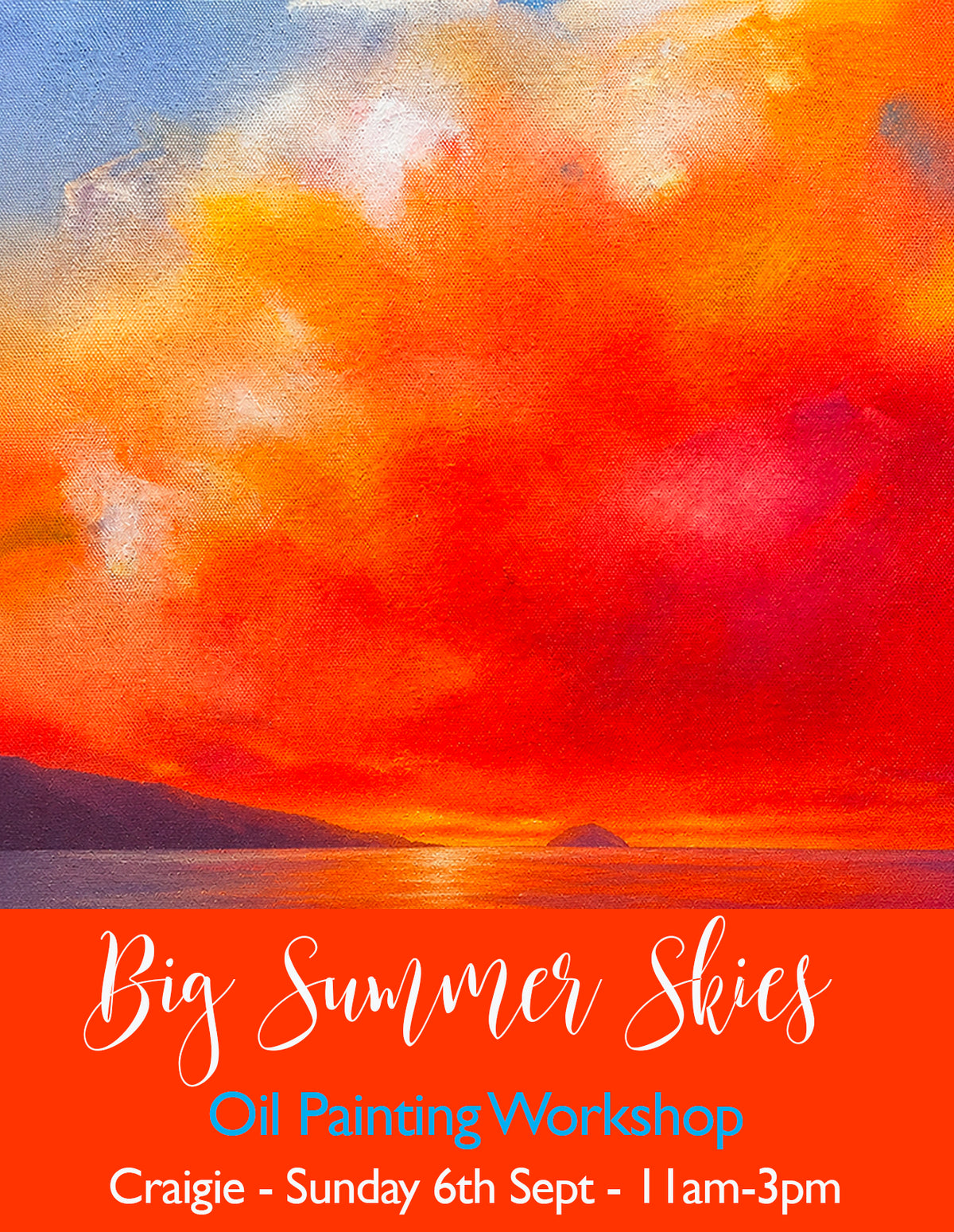 BIG SUMMER SKIES oil painting workshop