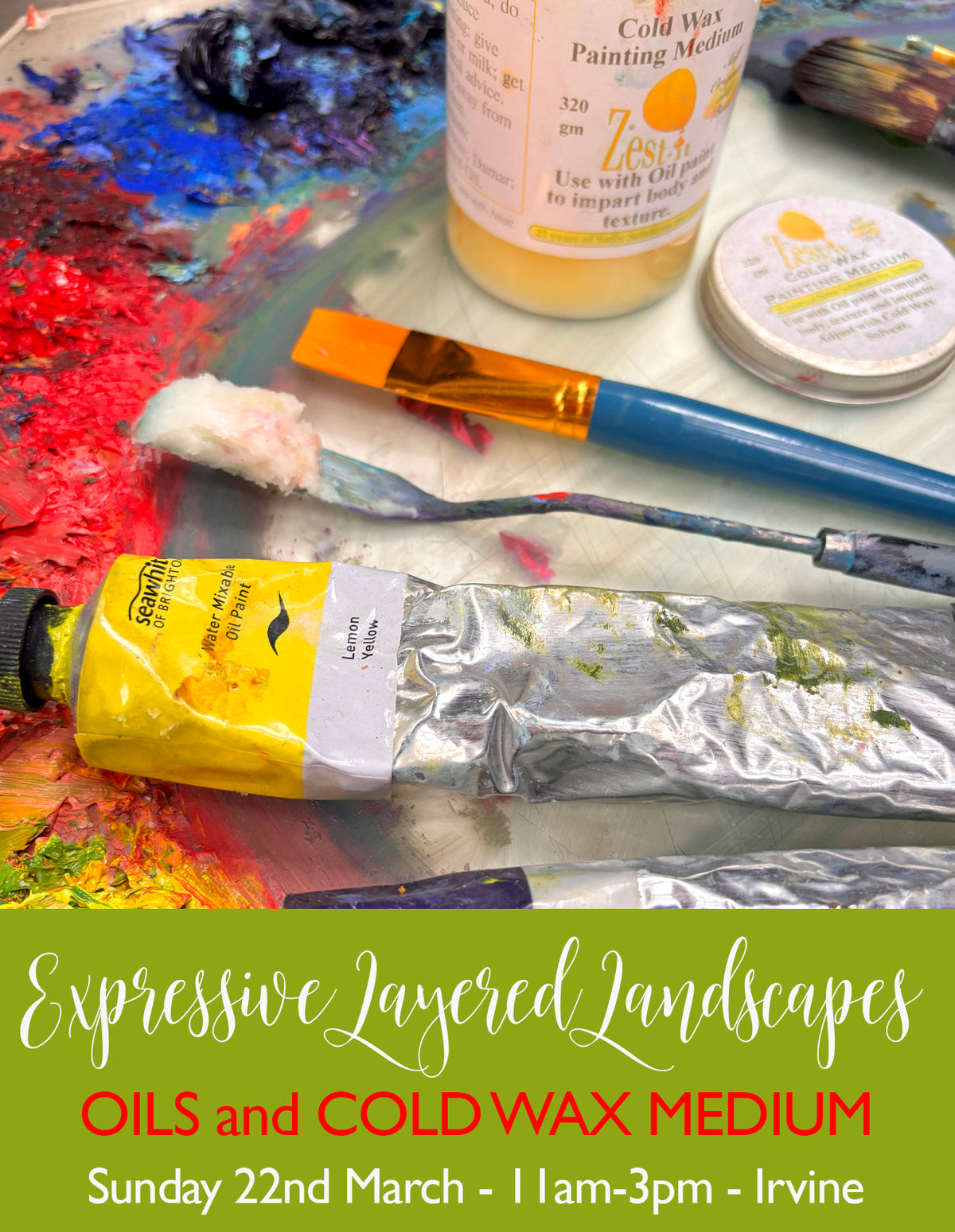 EXPRESSIVE LAYERED LANDSCAPES in Oils & Cold Wax