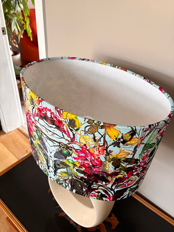 OVAL LAMPSHADE IN DUCK EGG