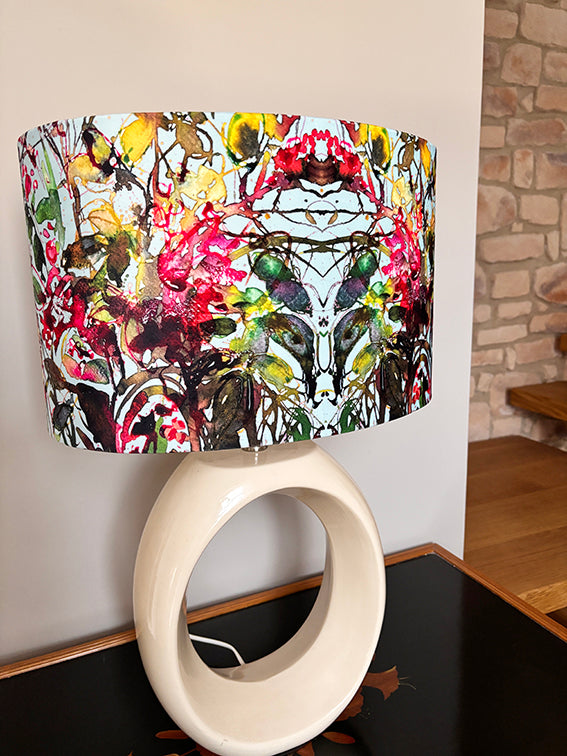 OVAL LAMPSHADE IN DUCK EGG