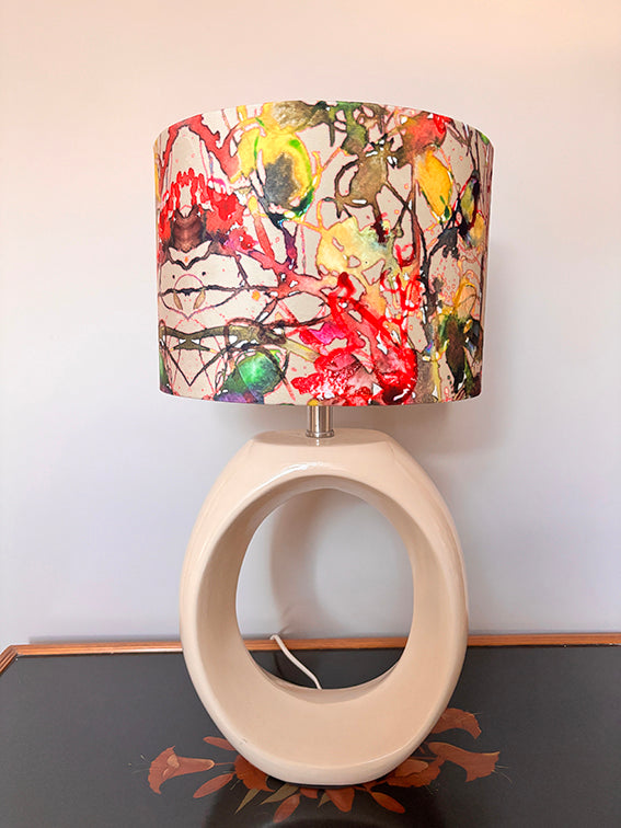 SOFT STONE 30cm DRUM LAMPSHADE