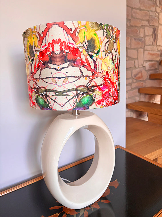 SOFT STONE 30cm DRUM LAMPSHADE