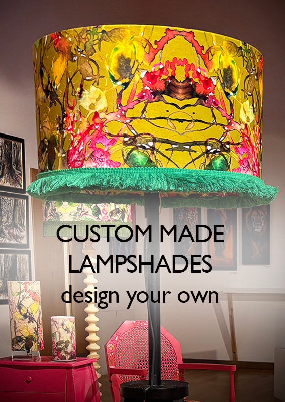 Custom Made velvet lampshades